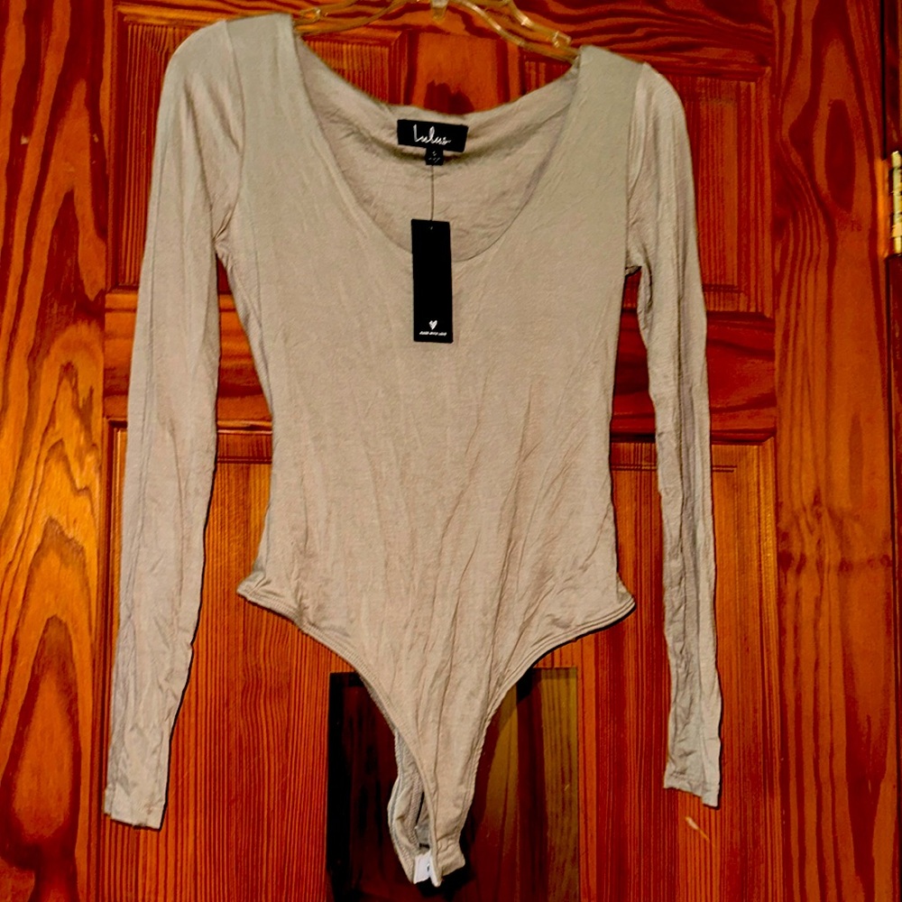 Lulus bodysuit cream/tan